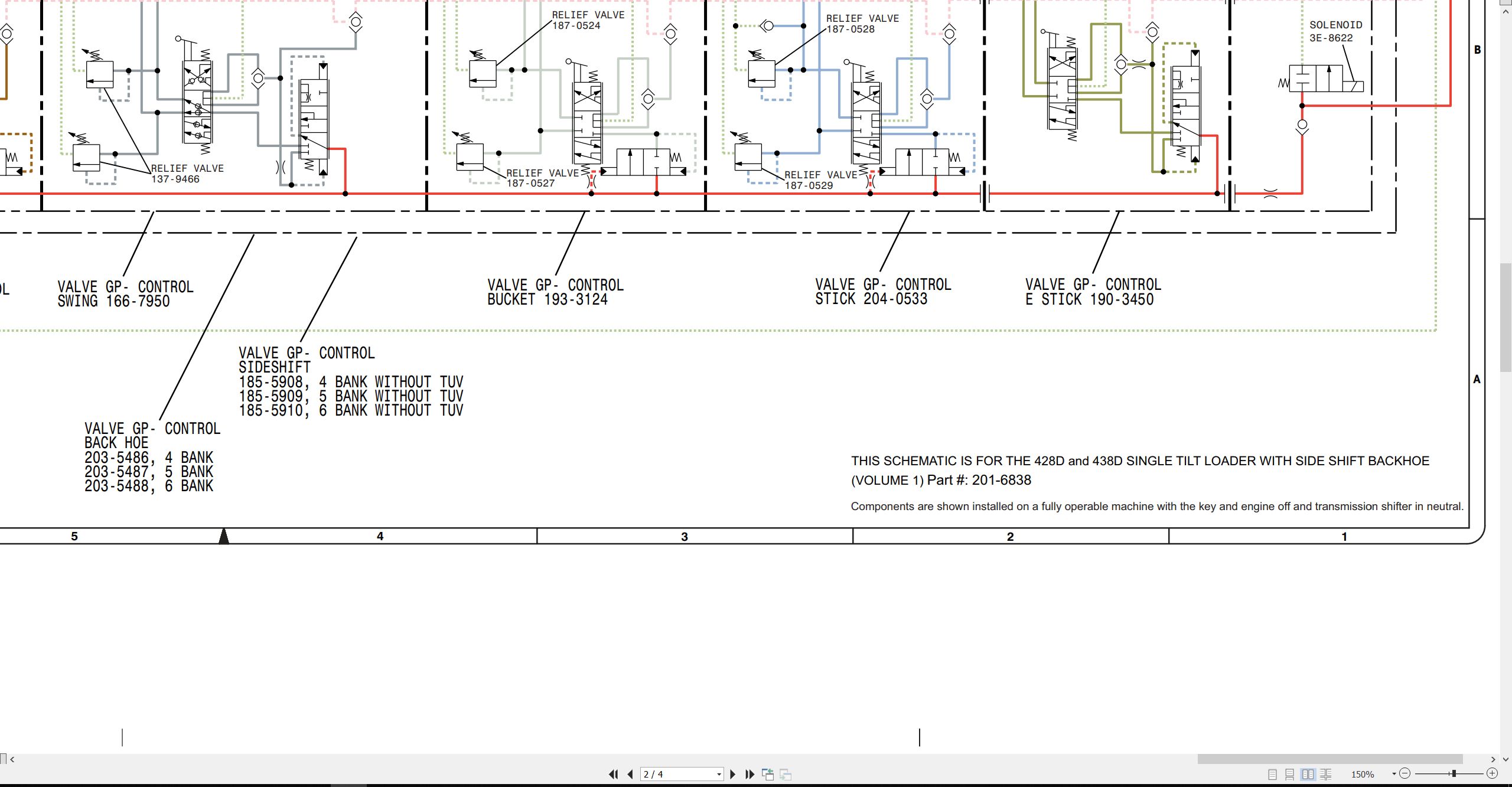 CAT Backhoe Loader 438D Electrical Hydraulic Schematic (3)