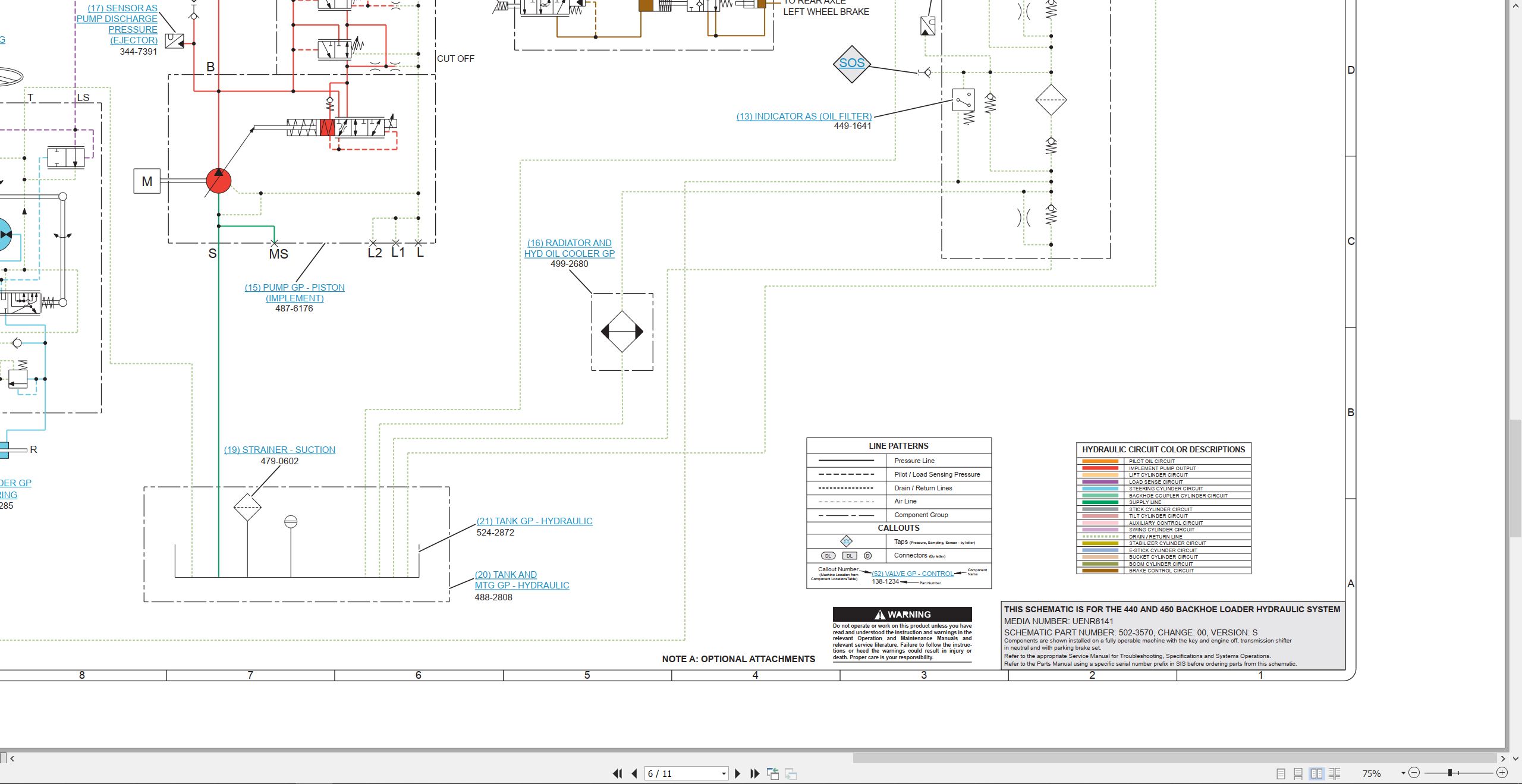 CAT Backhoe Loader 440 Electrical Hydraulic Schematic (3)