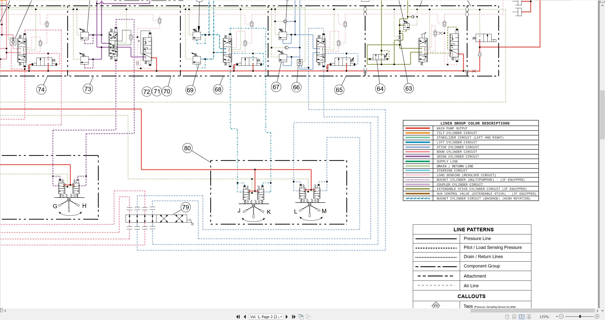 CAT Backhoe Loader 442D Electrical Hydraulic Schematic (3)