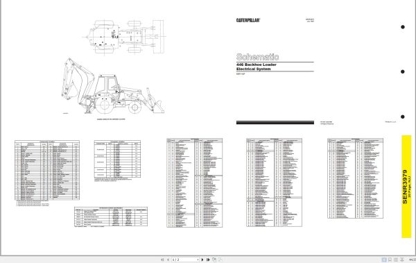 CAT Backhoe Loader 446 Electrical Hydraulic Schematic (1)