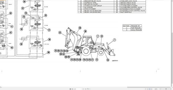 CAT Backhoe Loader 446 Electrical Hydraulic Schematic (3)