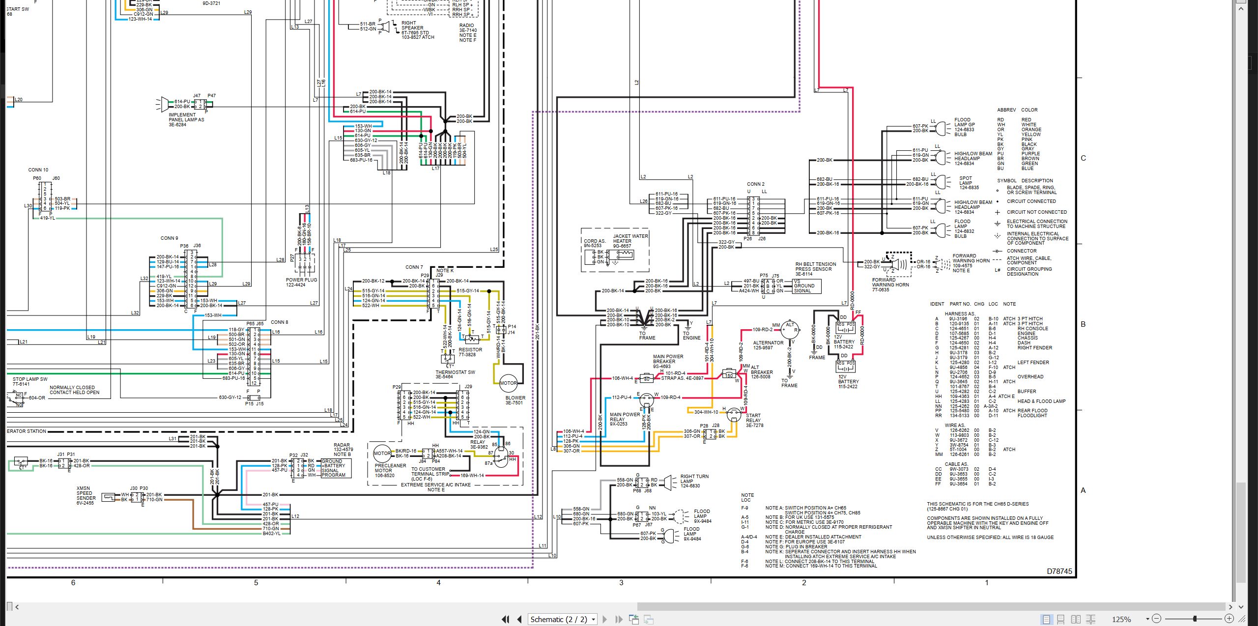 CAT Challenger 65D Electrical Hydraulic Schematic (2)