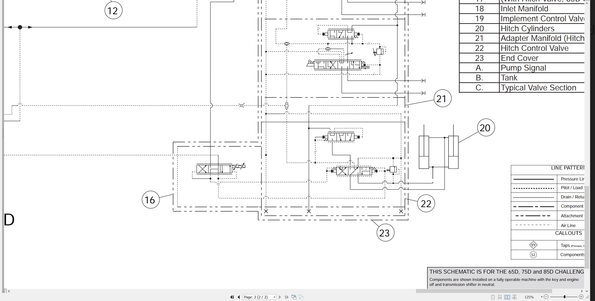 CAT Challenger 65D Electrical Hydraulic Schematic (3)