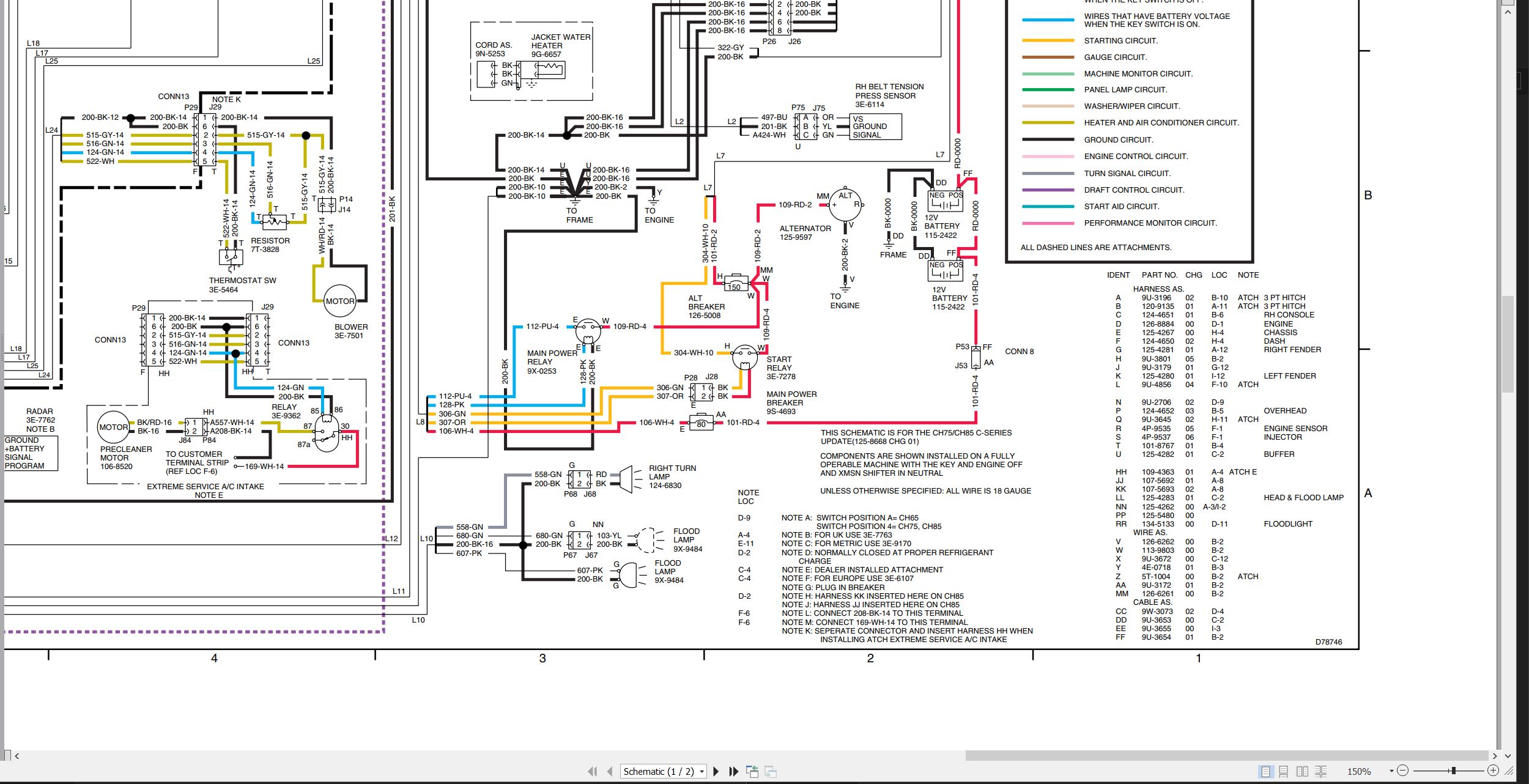 CAT Challenger 85C Electrical Schematic (2)