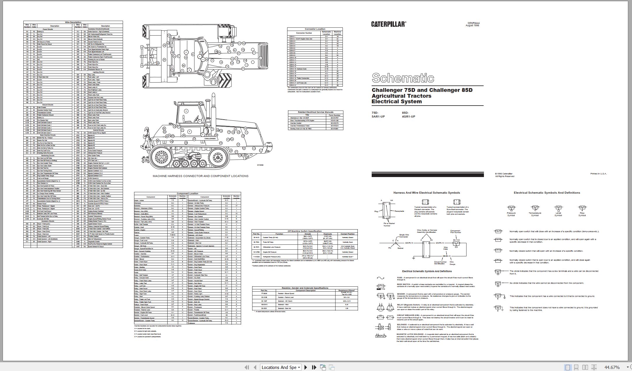 CAT Challenger 85D Electrical Schematic Hydraulic Schematic (1)