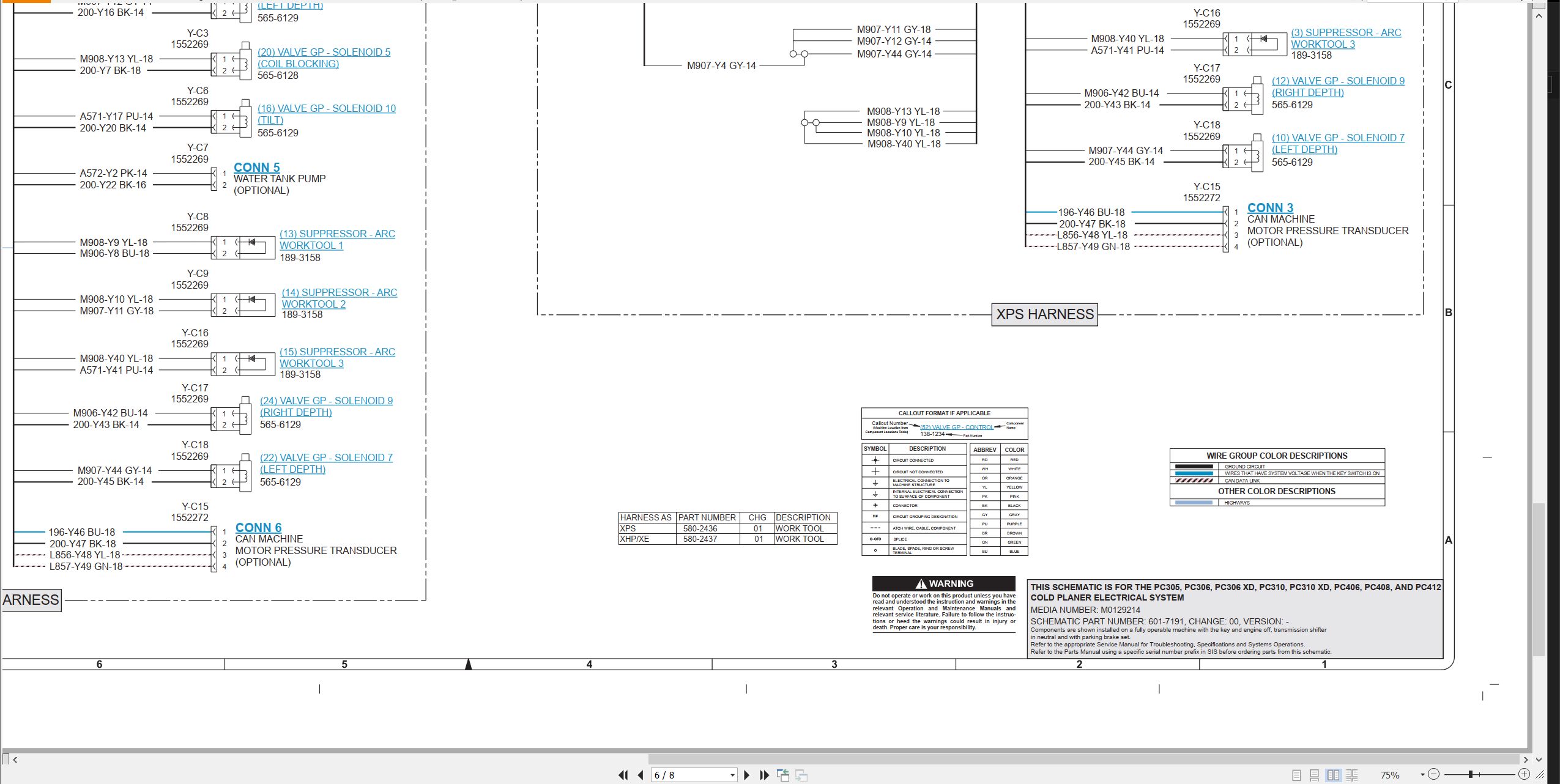 CAT Cold Planer PC310 XD Electrical Hydraulic Schematic (2)
