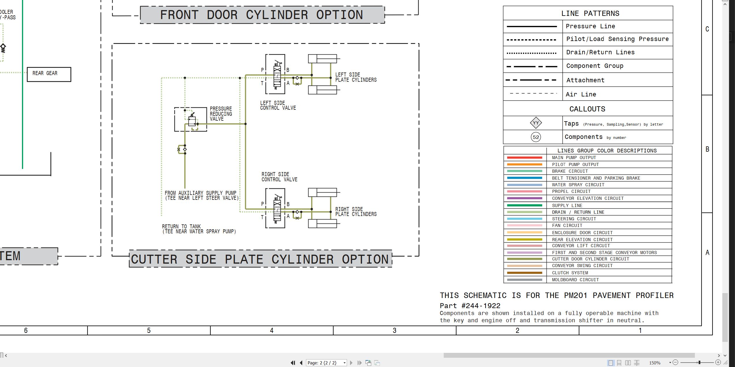 CAT Cold Planer PM 201 Electrical Hydraulic Schematic (3)