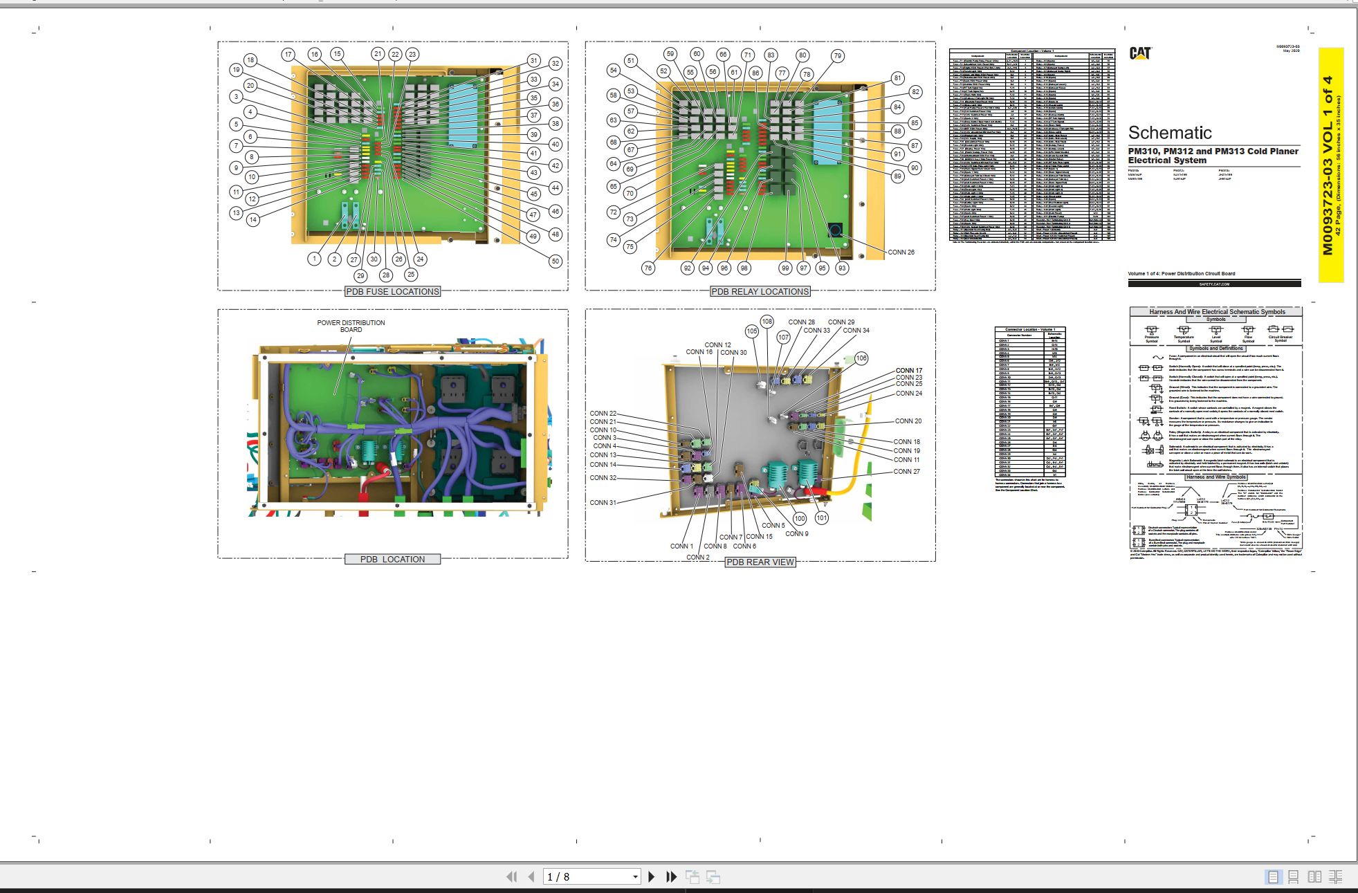CAT Cold Planer PM310 Electrical Hydraulic Schematic (1)