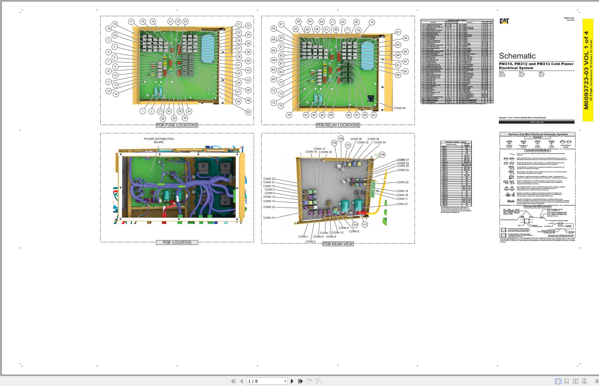CAT Cold Planer PM312 Electrical Hydraulic Schematic (1)