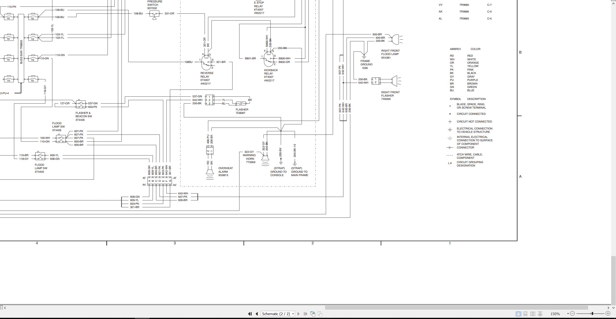 CAT Cold Planer PR 1000C Electrical Schematic KENR1648 00 1990 (2)