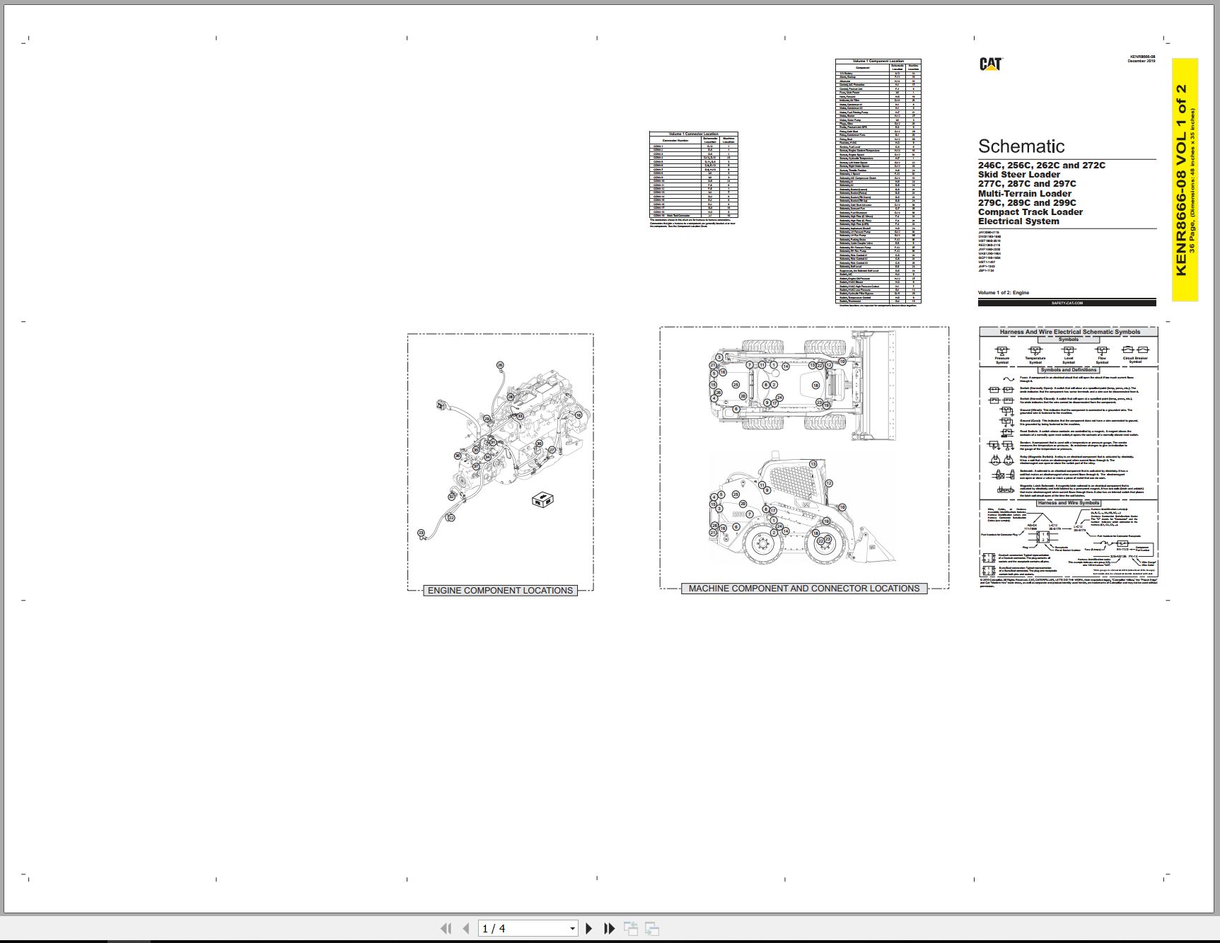 CAT Compact Track Loader 289C Electrical Hydraulic Schematic (1)
