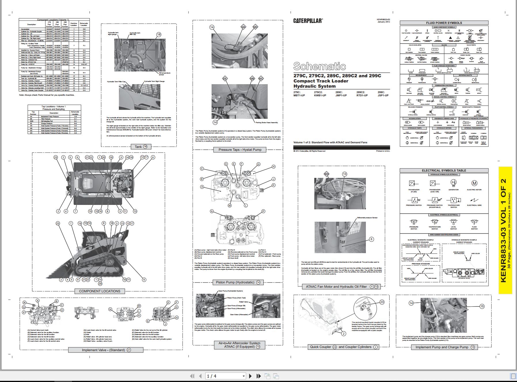 CAT Compact Track Loader 289C2 Hydraulic Schematic (1)