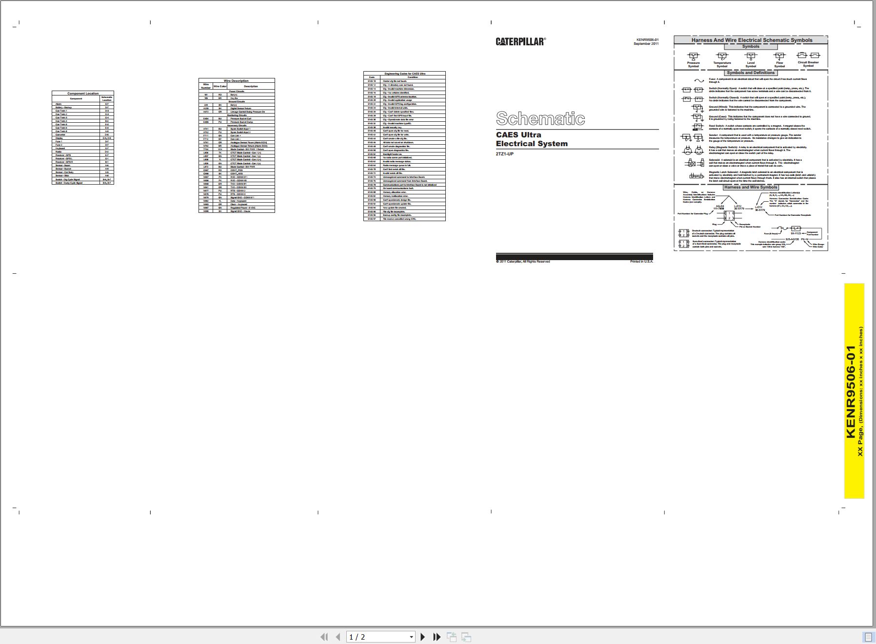 CAT Control Guidance Monitoring And Technology Products Caes Ultra Electrical Schematic KENR9506 01 (1)