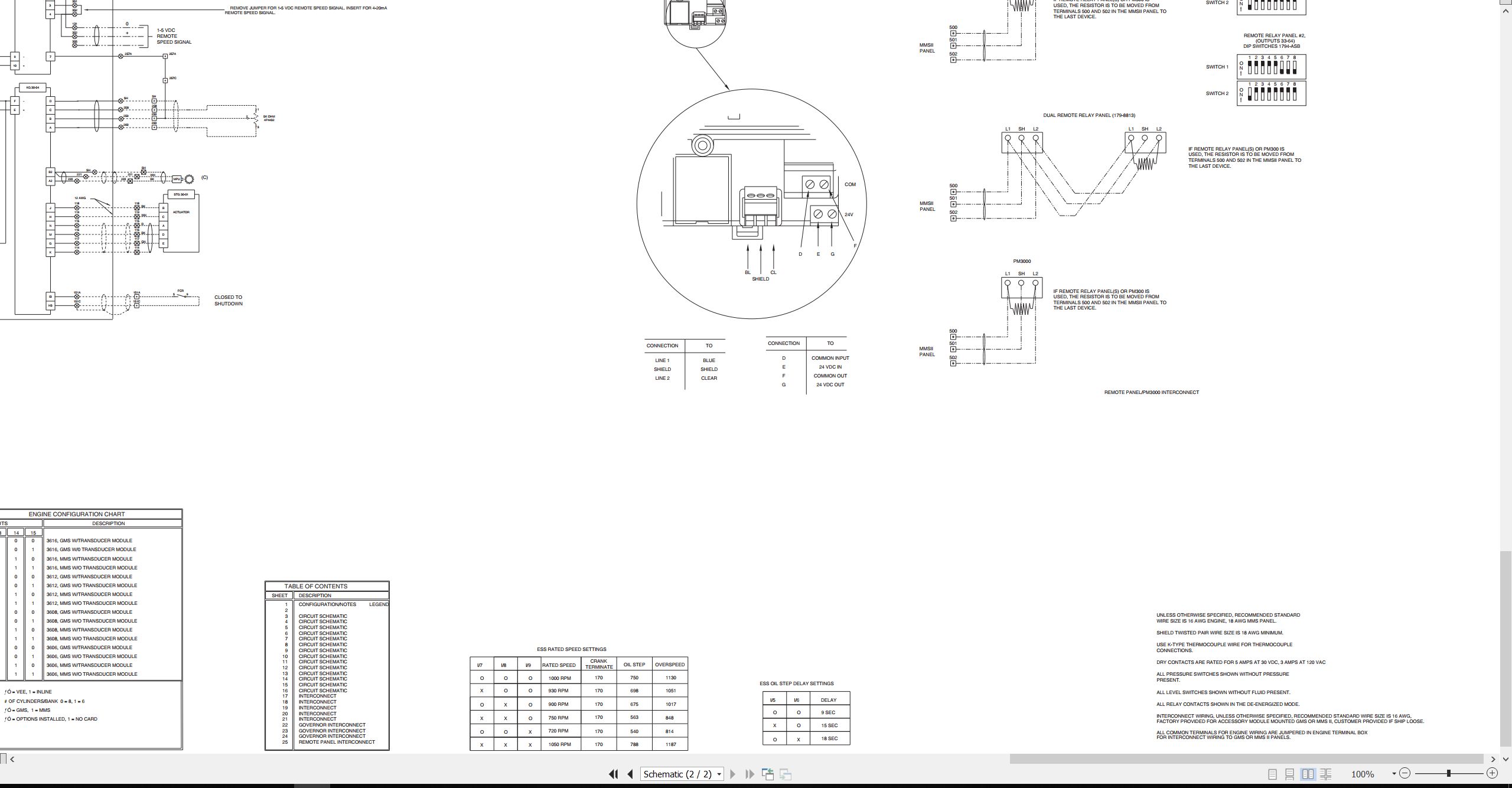 CAT Diesel Marine 3060 to 3616 Electrical Schematic RENR2459 00 2001 (2)