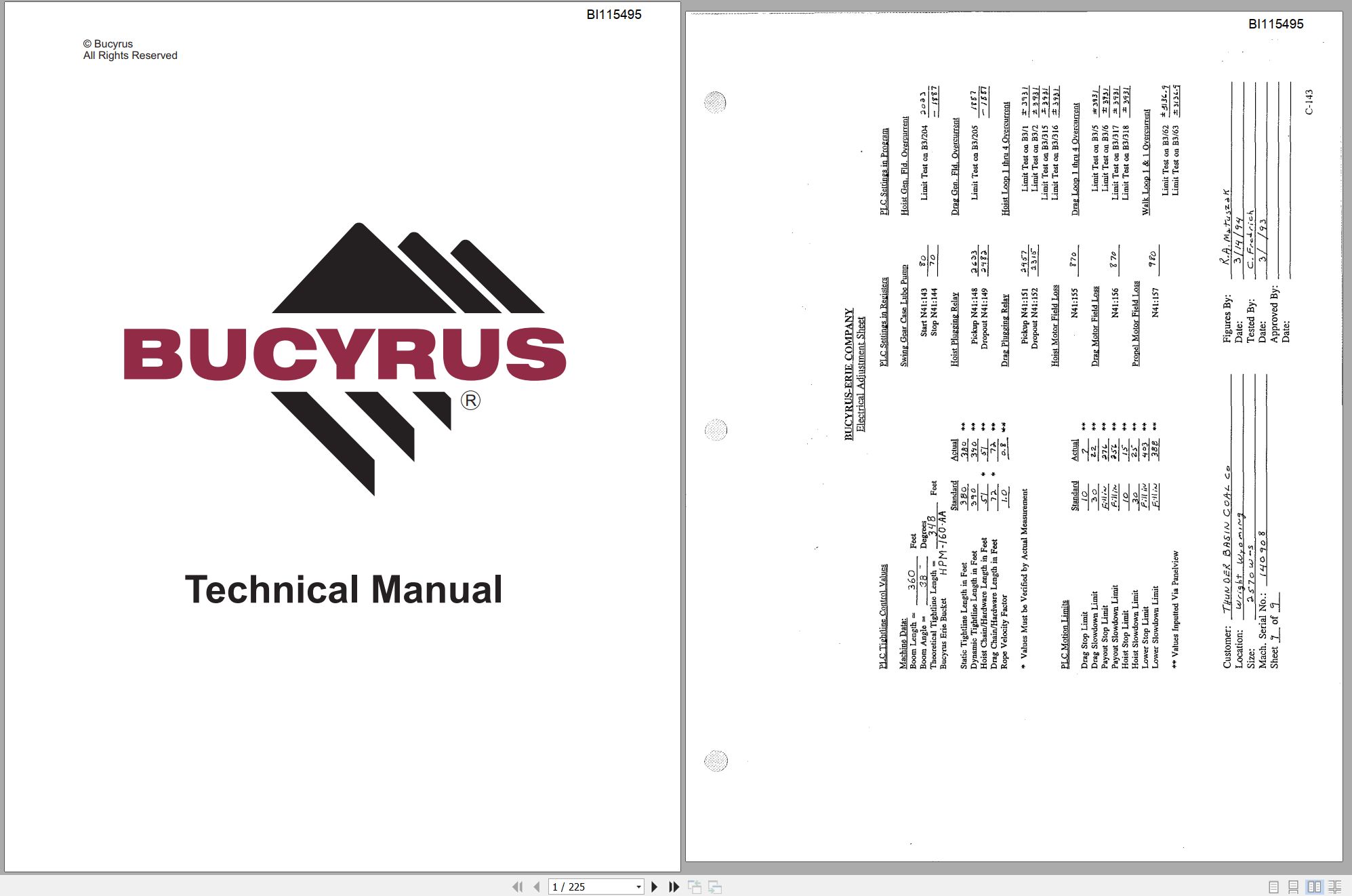 CAT Drill 2570WS Technical Manual Electrical Schematic BI115495 00 (1)
