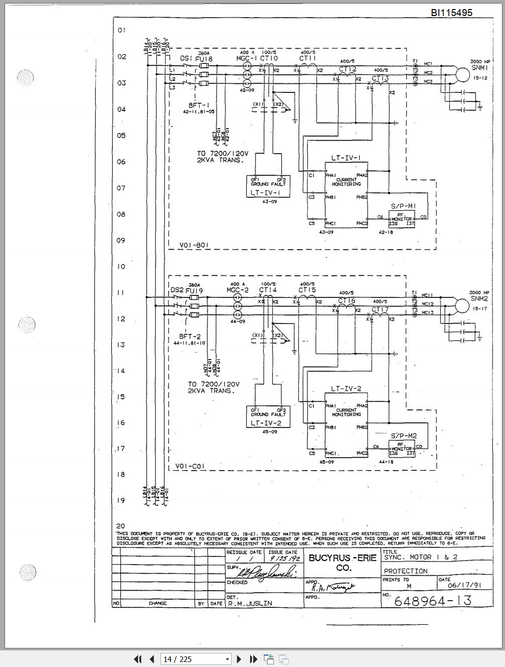 CAT Drill 2570WS Technical Manual Electrical Schematic BI115495 00 (2)