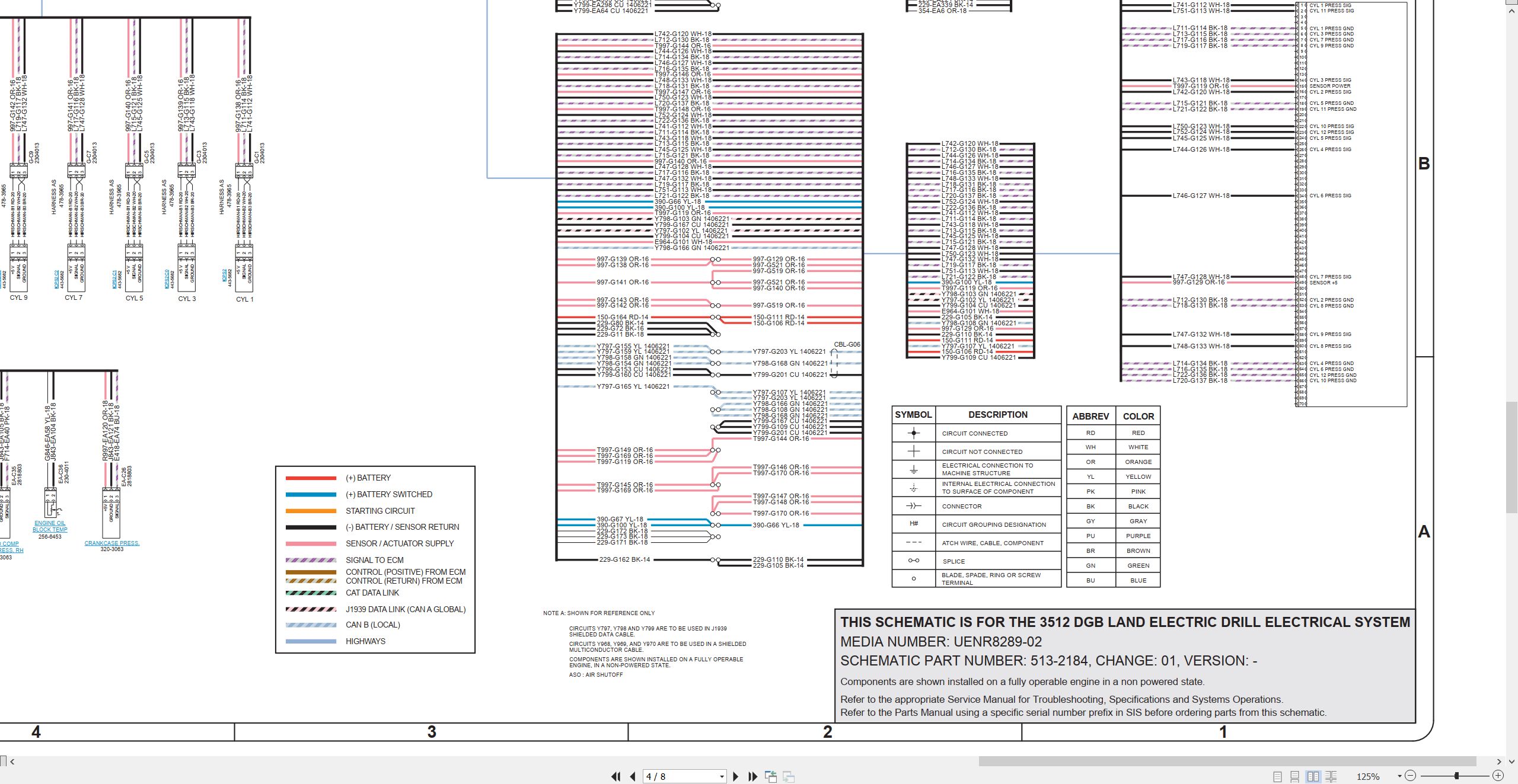 CAT Drill 3512 DGB Electrical Schematic UENR8289 02 2018 (2)