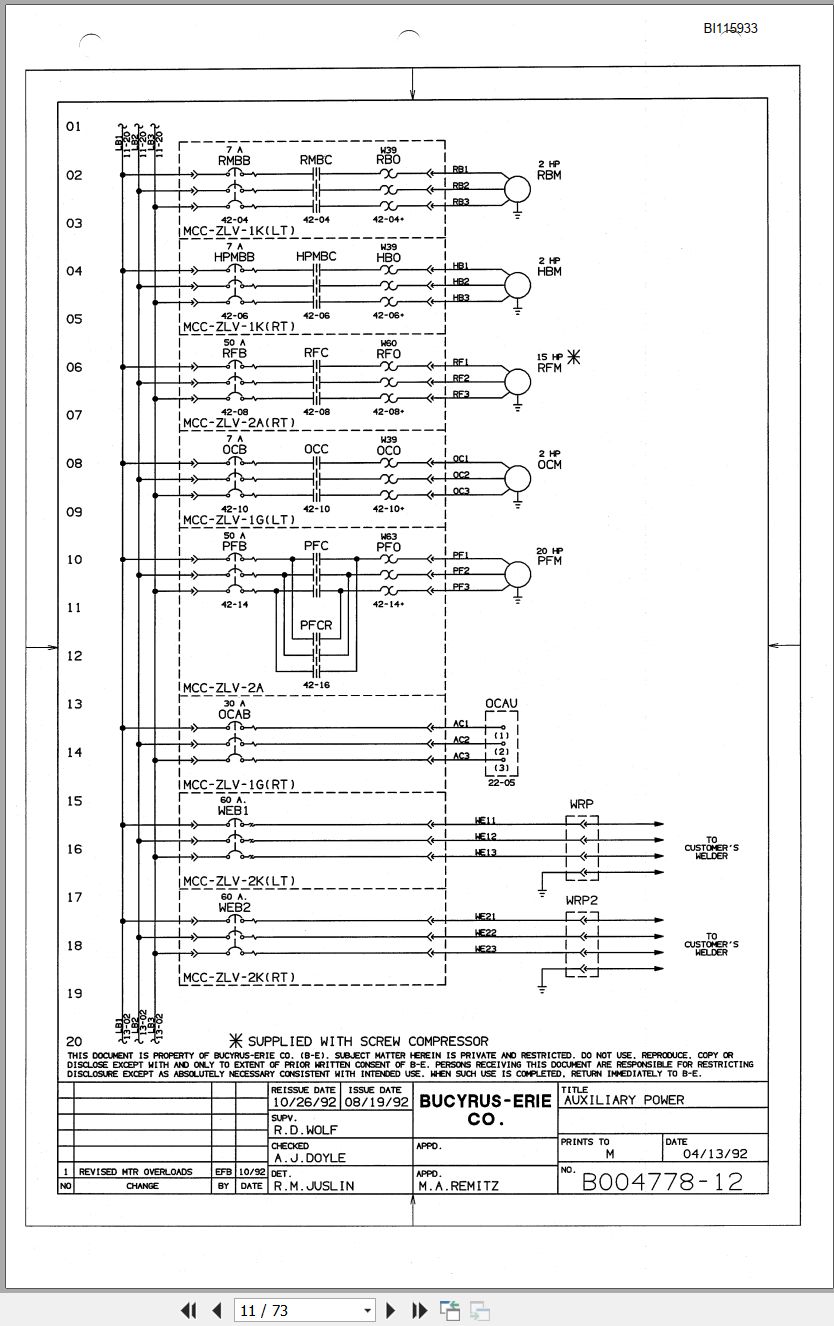 CAT Drill 49RII Technical Manual Electrical Schematic (2)