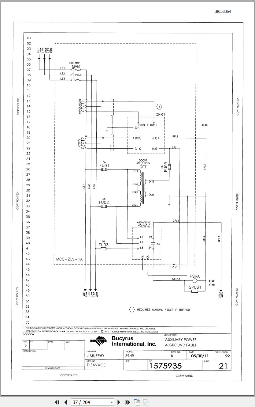 CAT Drill 59HR GA Drawings Electrical Schematic (2)