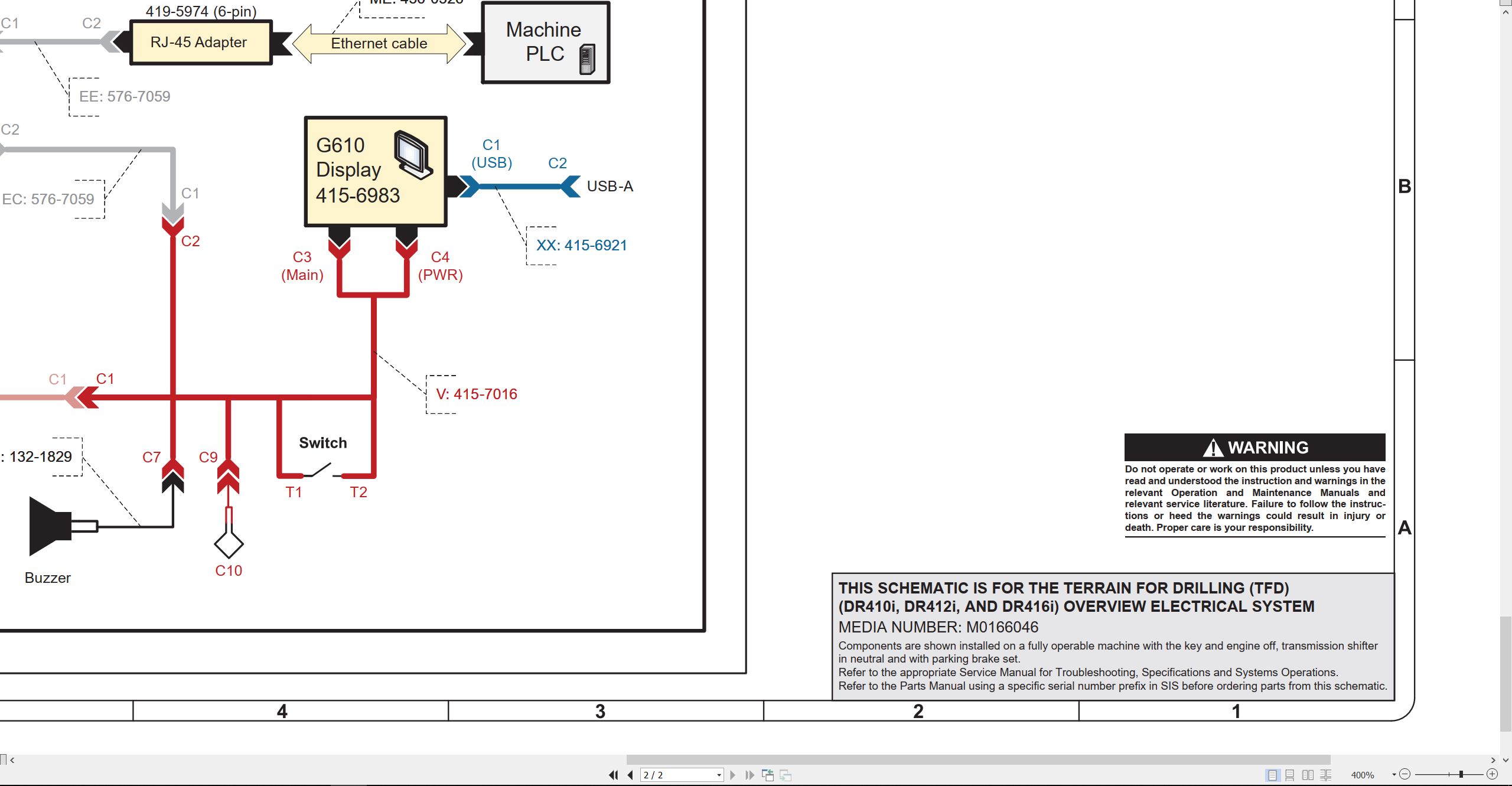 CAT Drill DR410I Electrical Schematic (2)