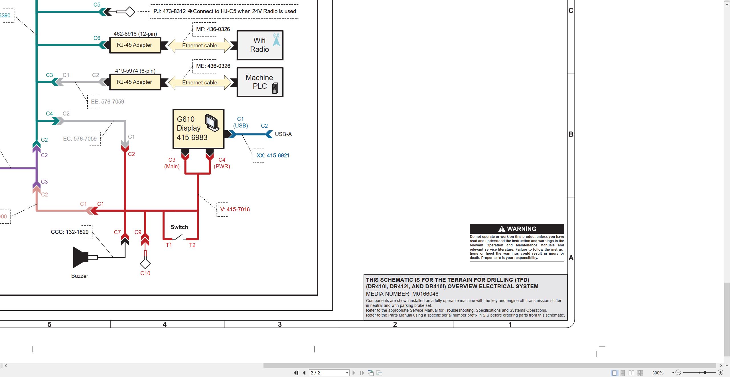 CAT Drill DR416I Electrical Schematic (2)
