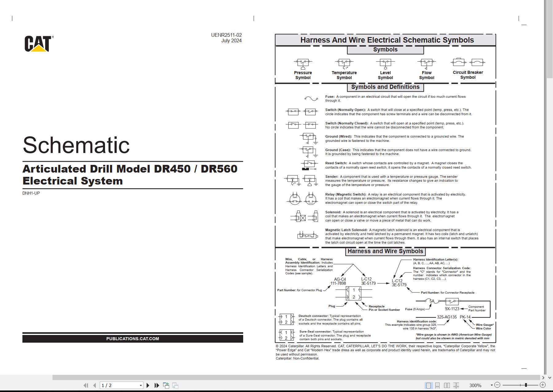 CAT Drill DR450 DR560 Electrical Schematic UENR2511 02 2024 (1)