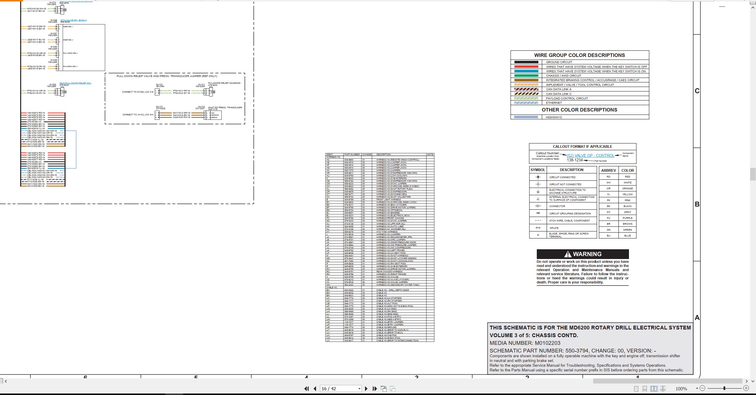CAT Drill MD6200 Air Electrical Hydraulic Schematic (2)