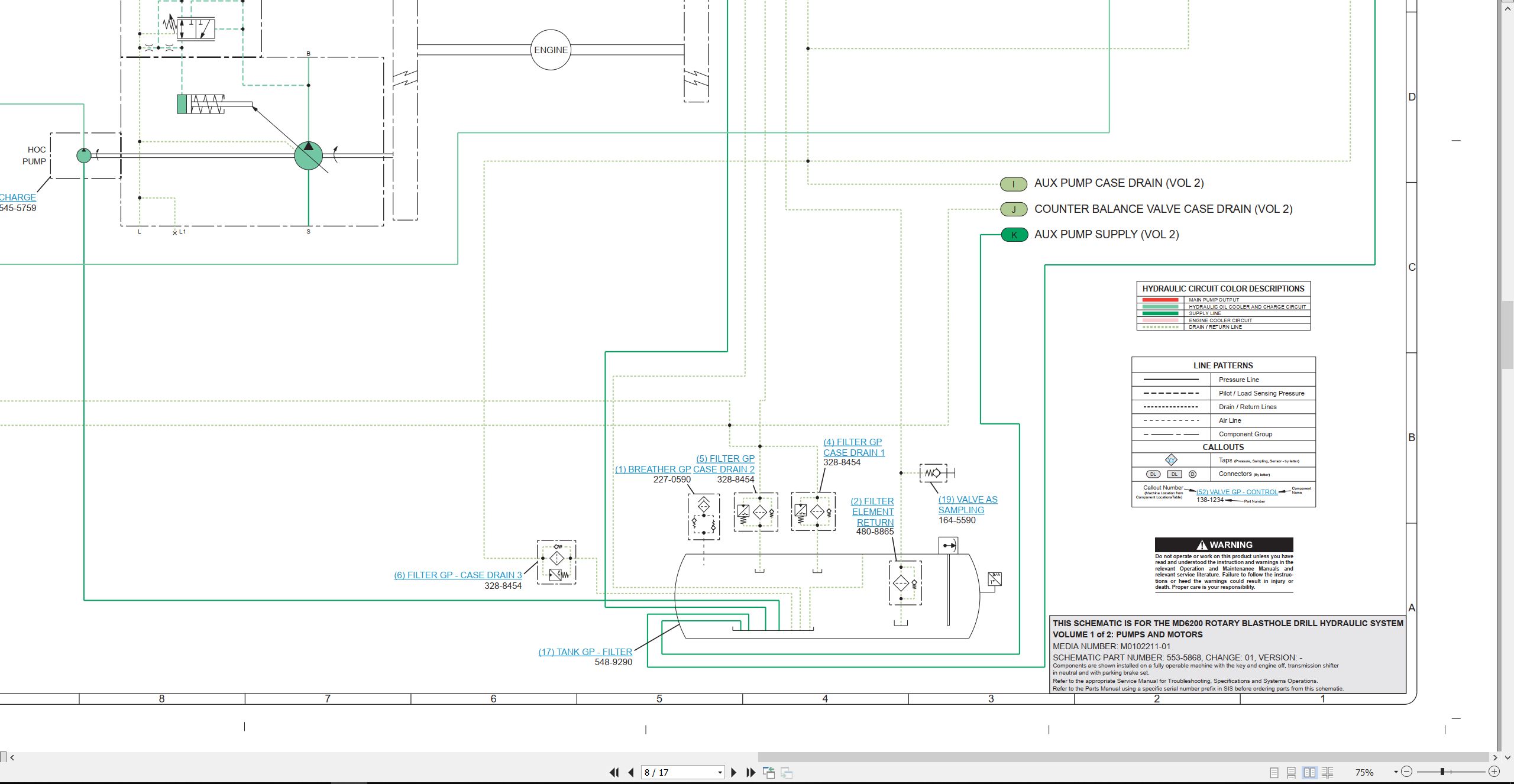 CAT Drill MD6200 Air Electrical Hydraulic Schematic (3)