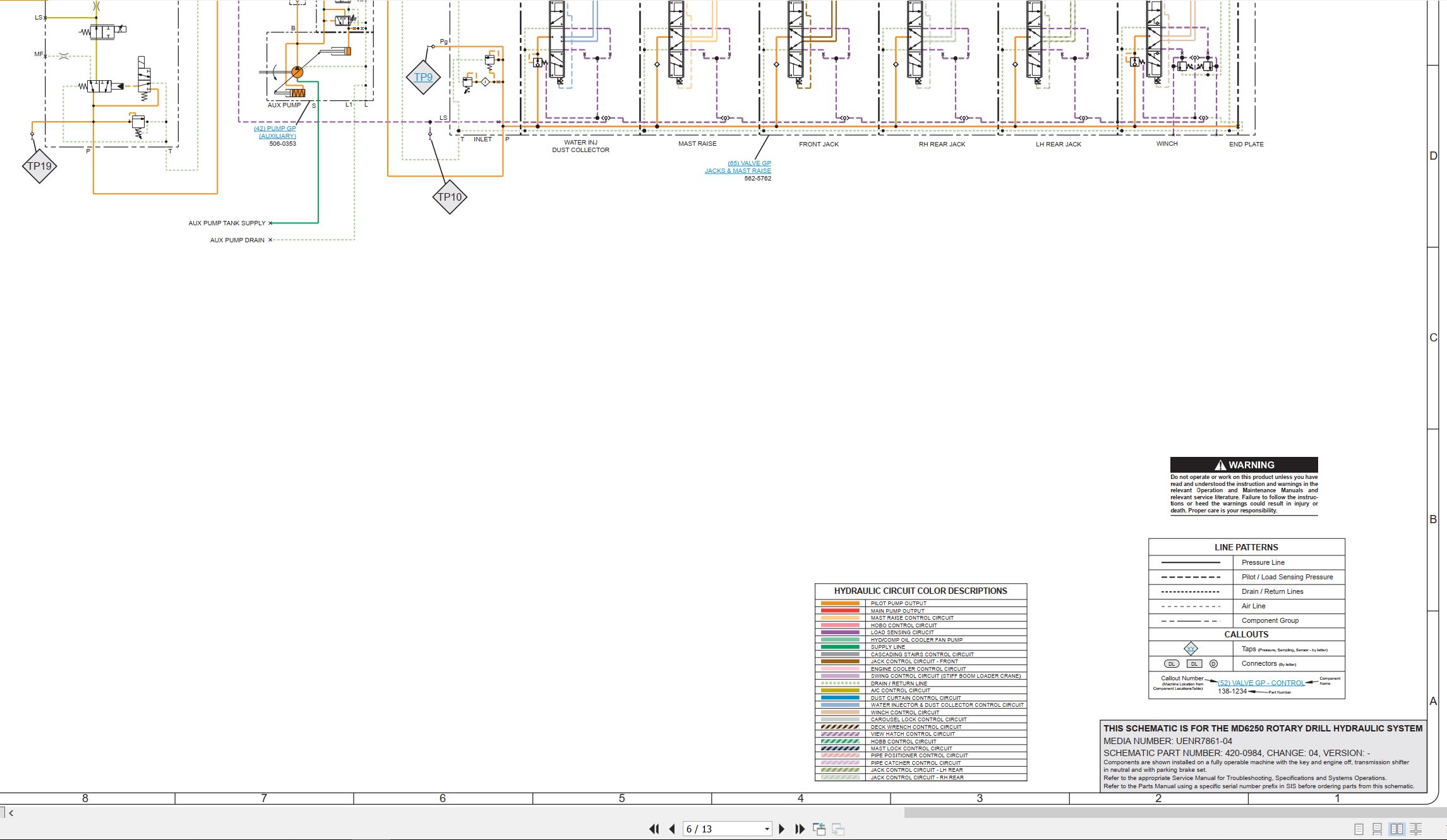 CAT Drill MD6250 Air Electrical Hydraulic Schematic (3)