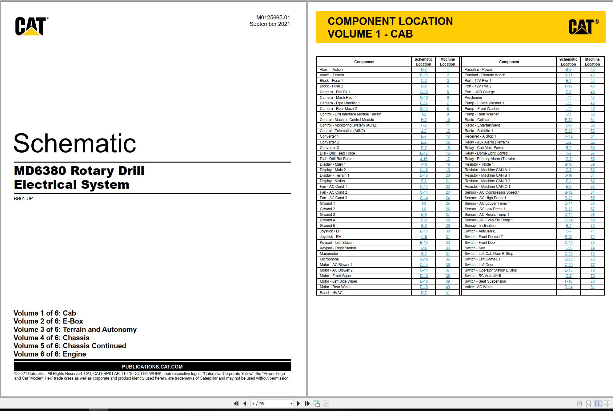 CAT Drill MD6380 Air Electrical Hydraulic Schematic (1)