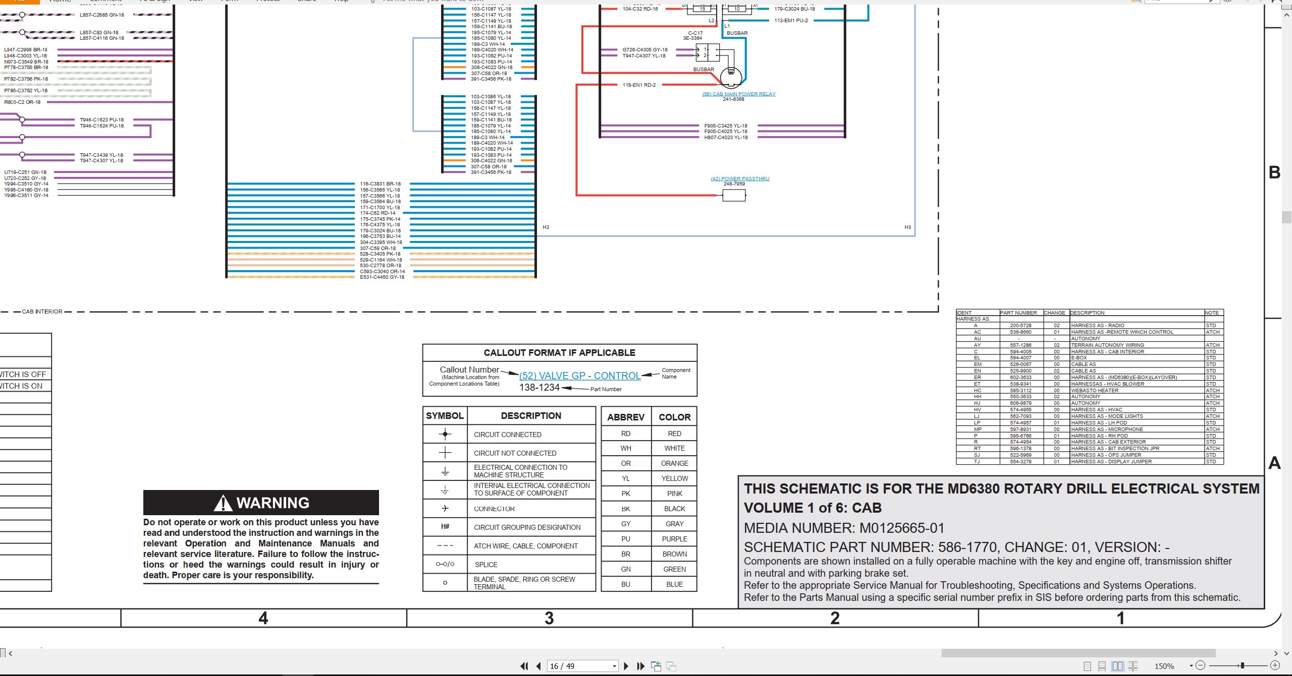 CAT Drill MD6380 Air Electrical Hydraulic Schematic (2)
