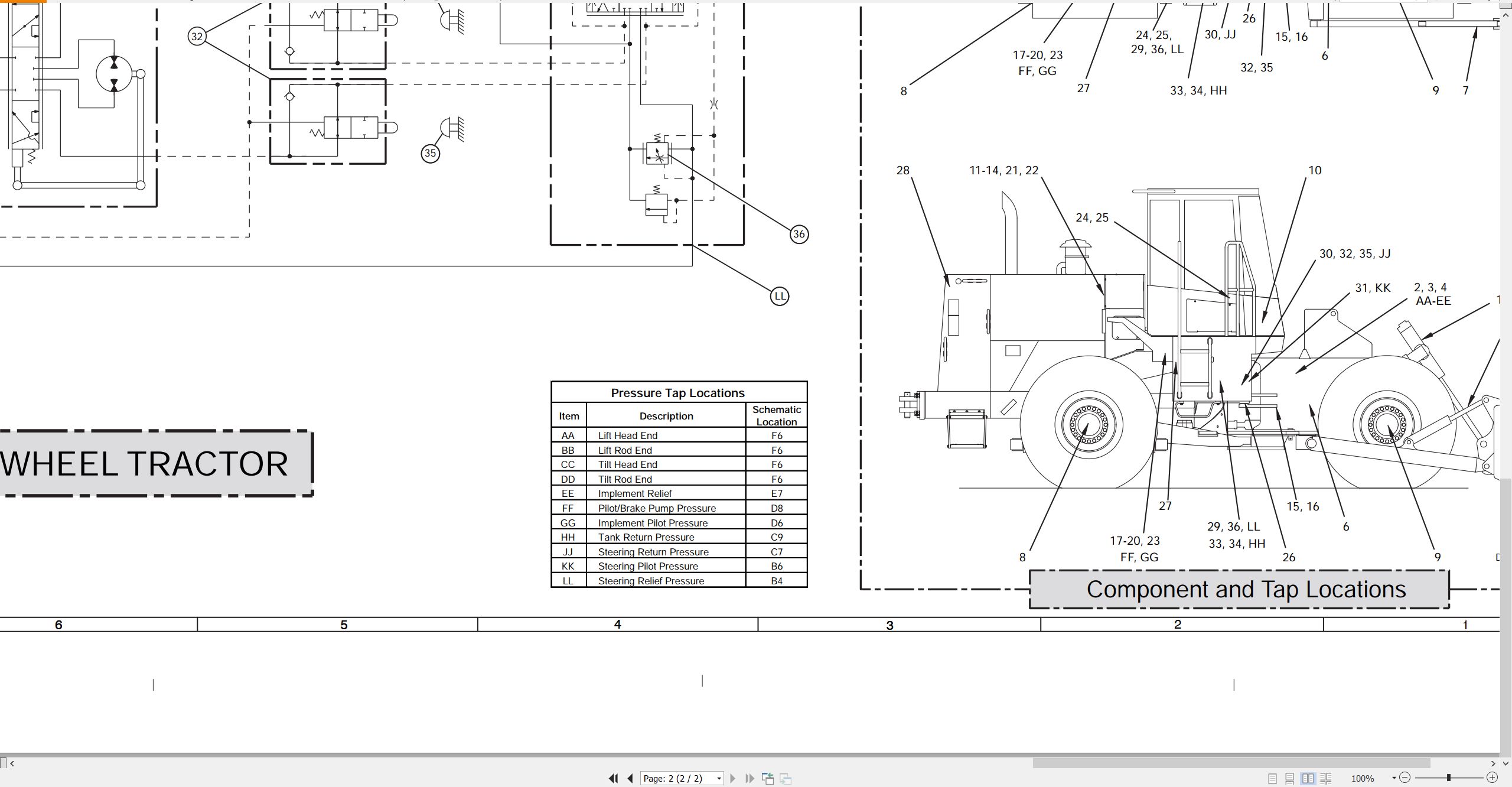 CAT Earthmoving Compactor 815F Electrical Hydraulic Schematic (3)