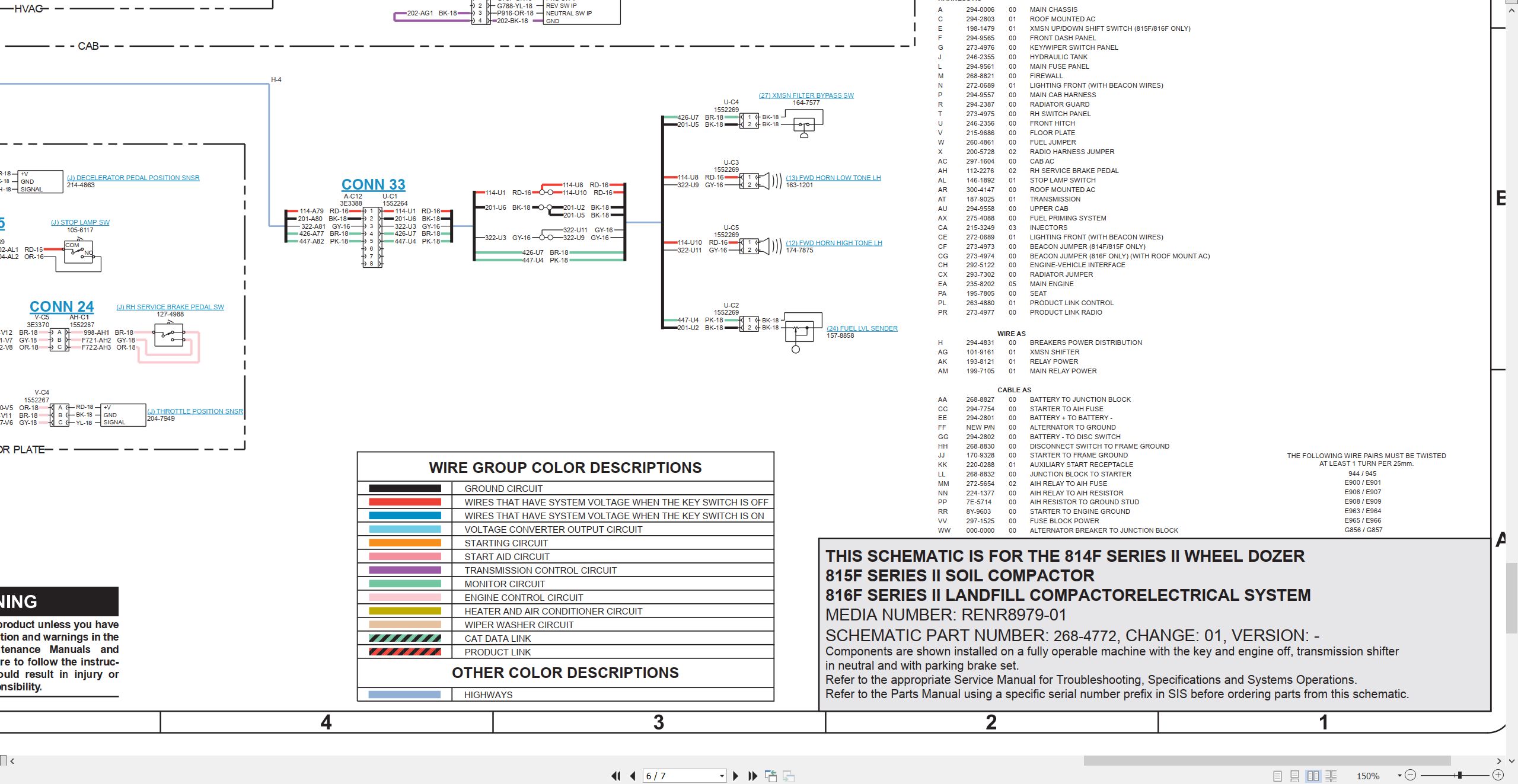 CAT Earthmoving Compactor 815F II Electrical Hydraulic Schematic (2)