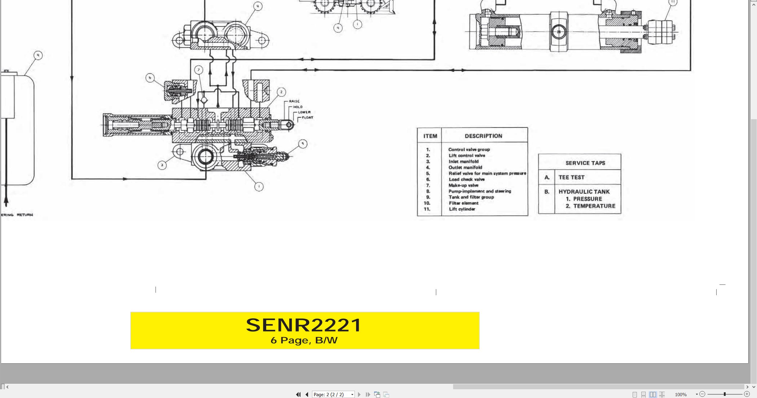 CAT Earthmoving Compactor 816B Electrical Hydraulic Schematic (3)