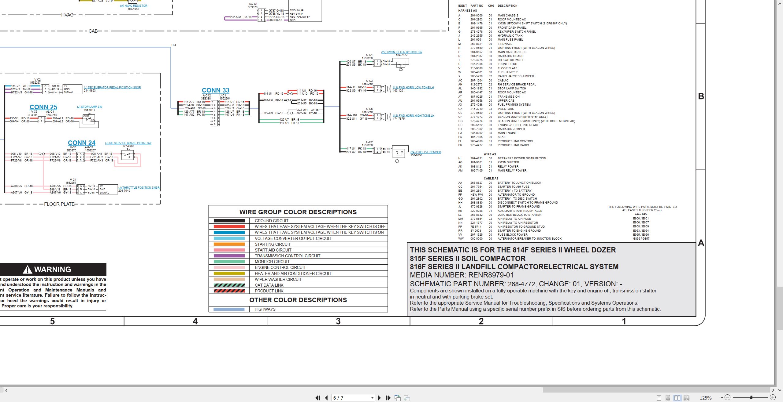 CAT Earthmoving Compactor 816F II Electrical Hydraulic Schematic (2)
