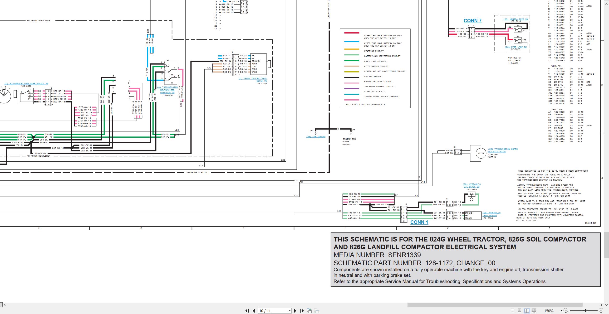 CAT Earthmoving Compactor 826G Electrical Hydraulic Schematic (2)