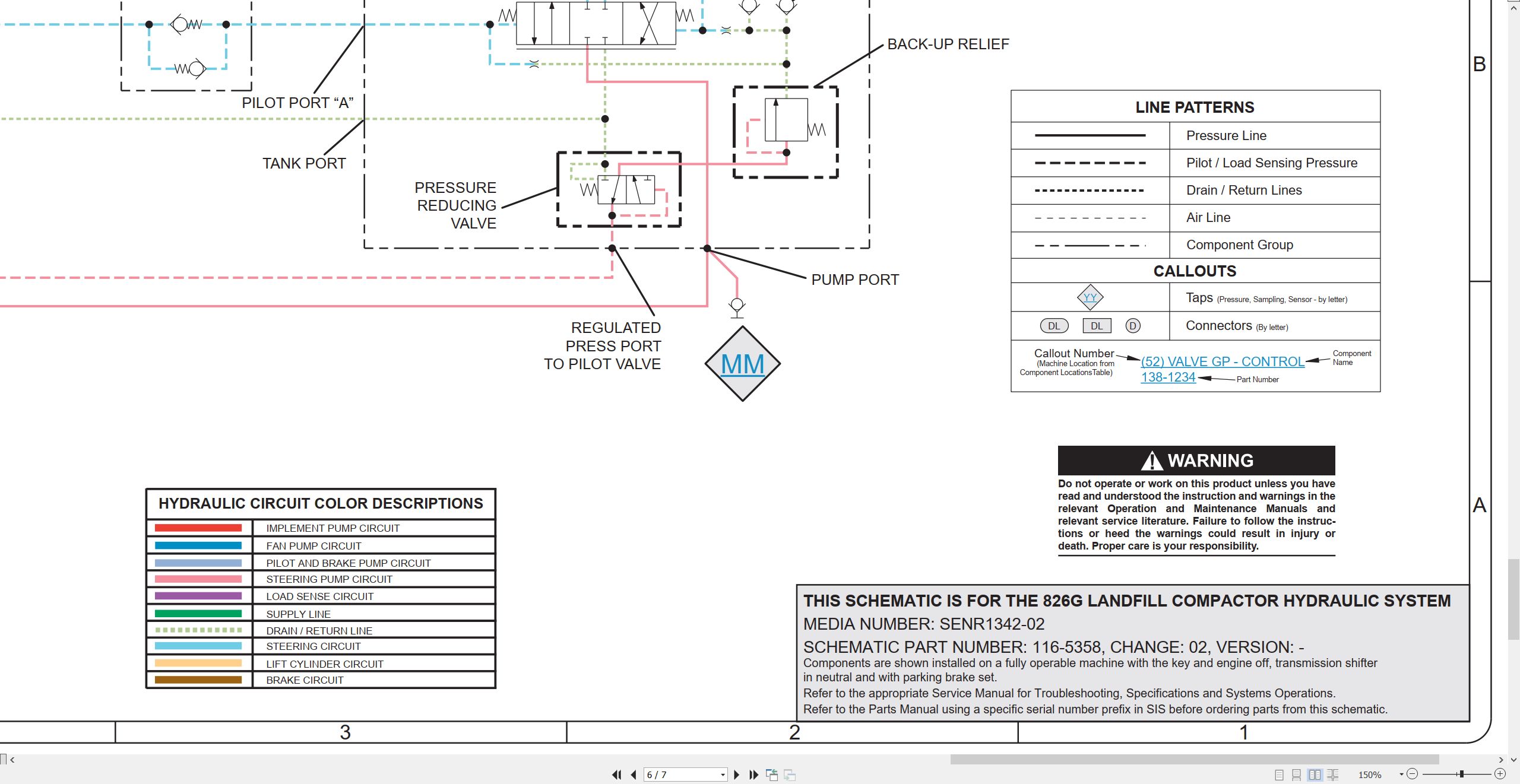 CAT Earthmoving Compactor 826G Electrical Hydraulic Schematic (3)