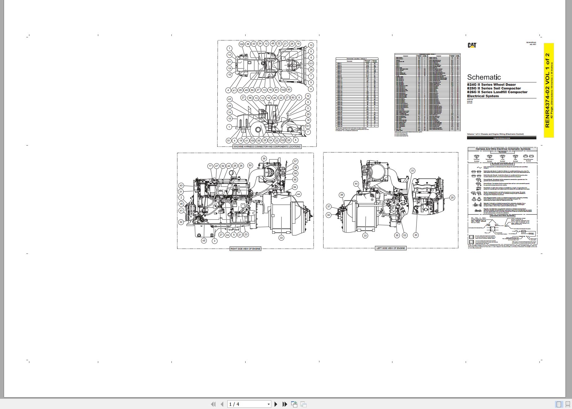 CAT Earthmoving Compactor 826G II Electrical Hydraulic Schematic (1)