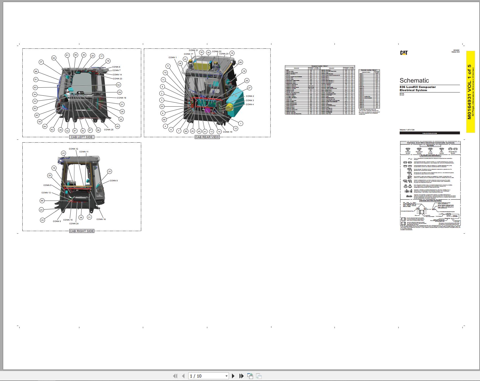 CAT Earthmoving Compactor 836 Electrical Hydraulic Power Train Schematic (1)