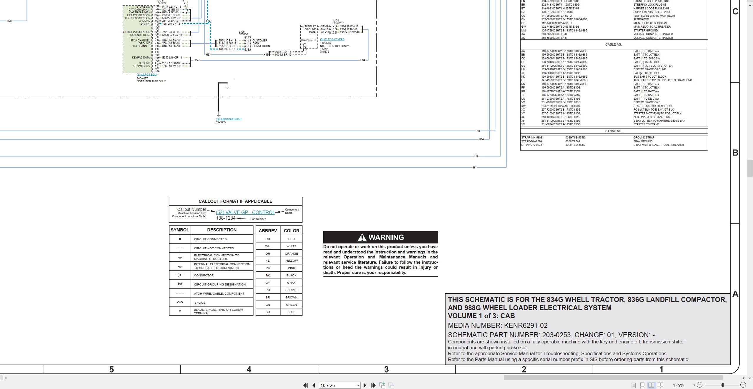 CAT Earthmoving Compactor 836G Electrical Hydraulic Schematic (2)