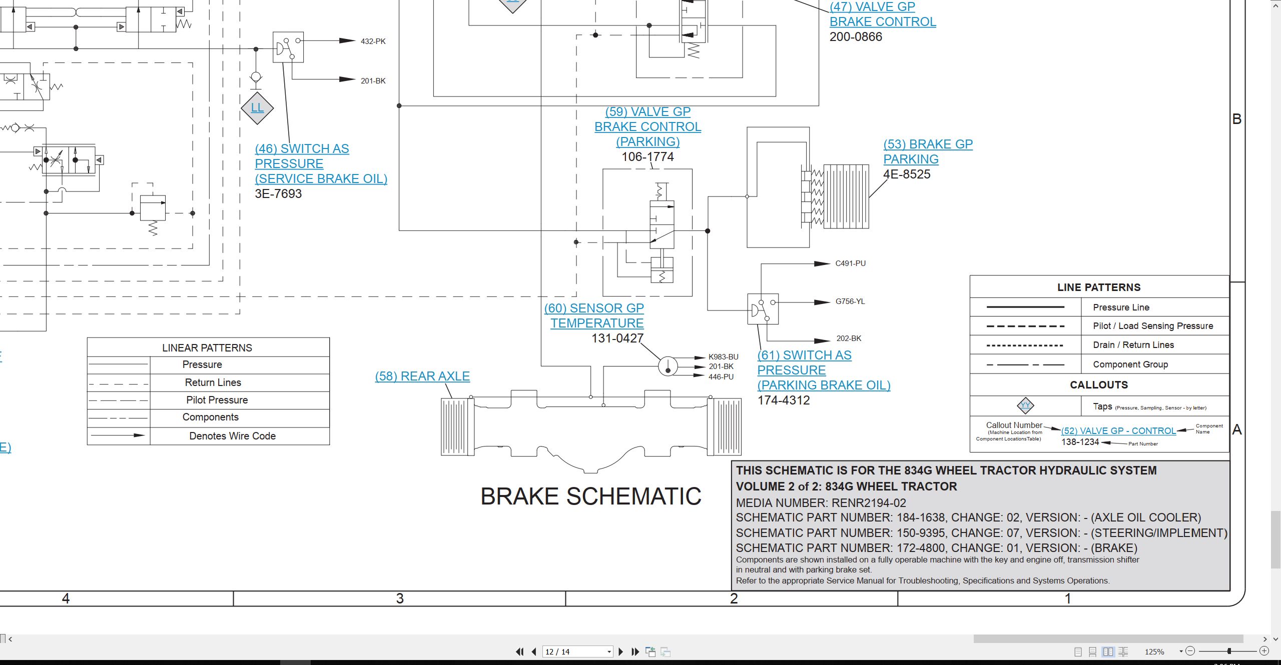 CAT Earthmoving Compactor 836G Electrical Hydraulic Schematic (3)
