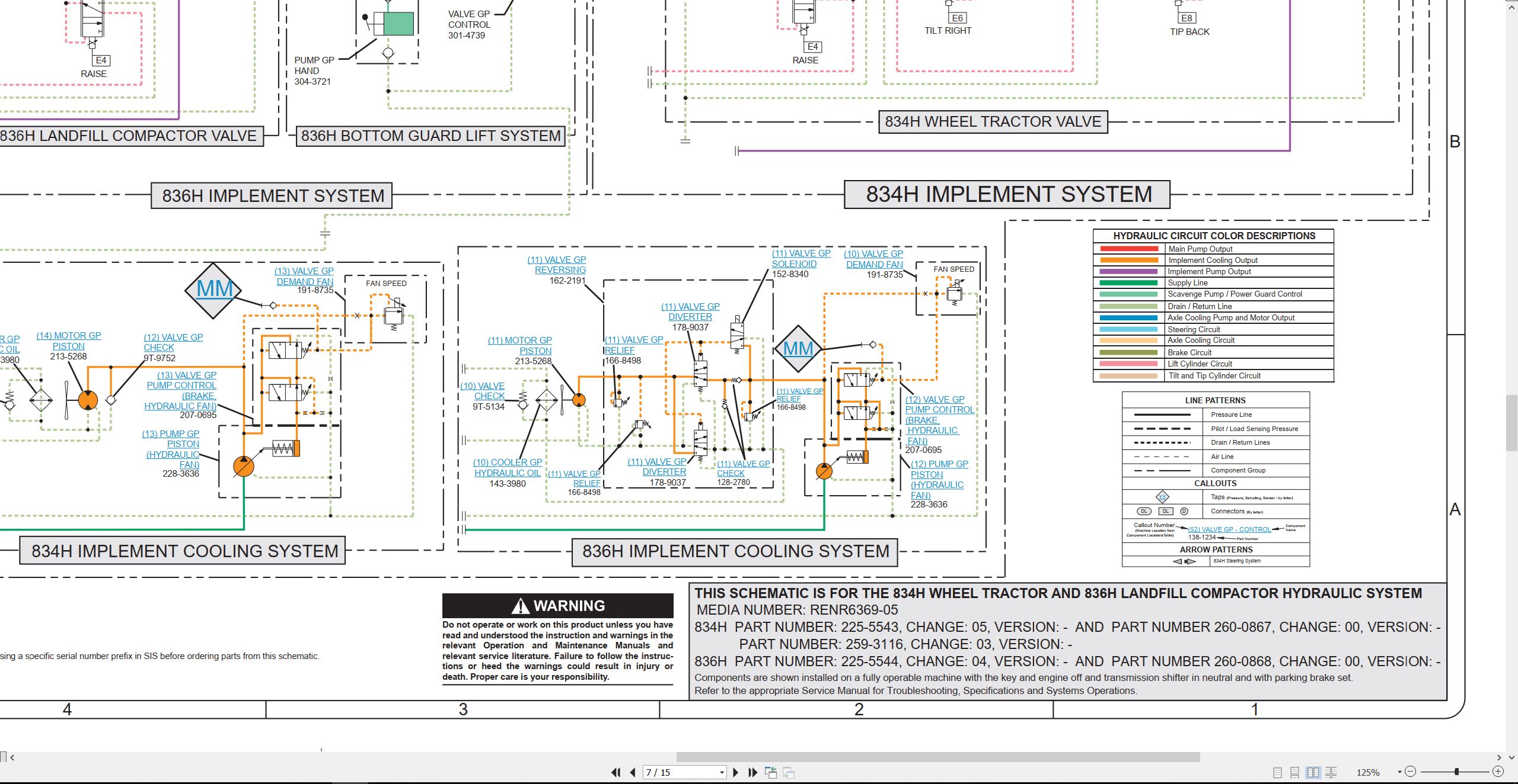 CAT Earthmoving Compactor 836H Electrical Hydraulic Schematic (3)