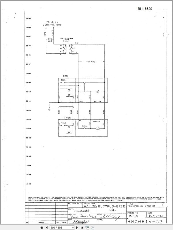 CAT Electric Rope Shovel 155BI Technical Manual BI116629 00 (3)