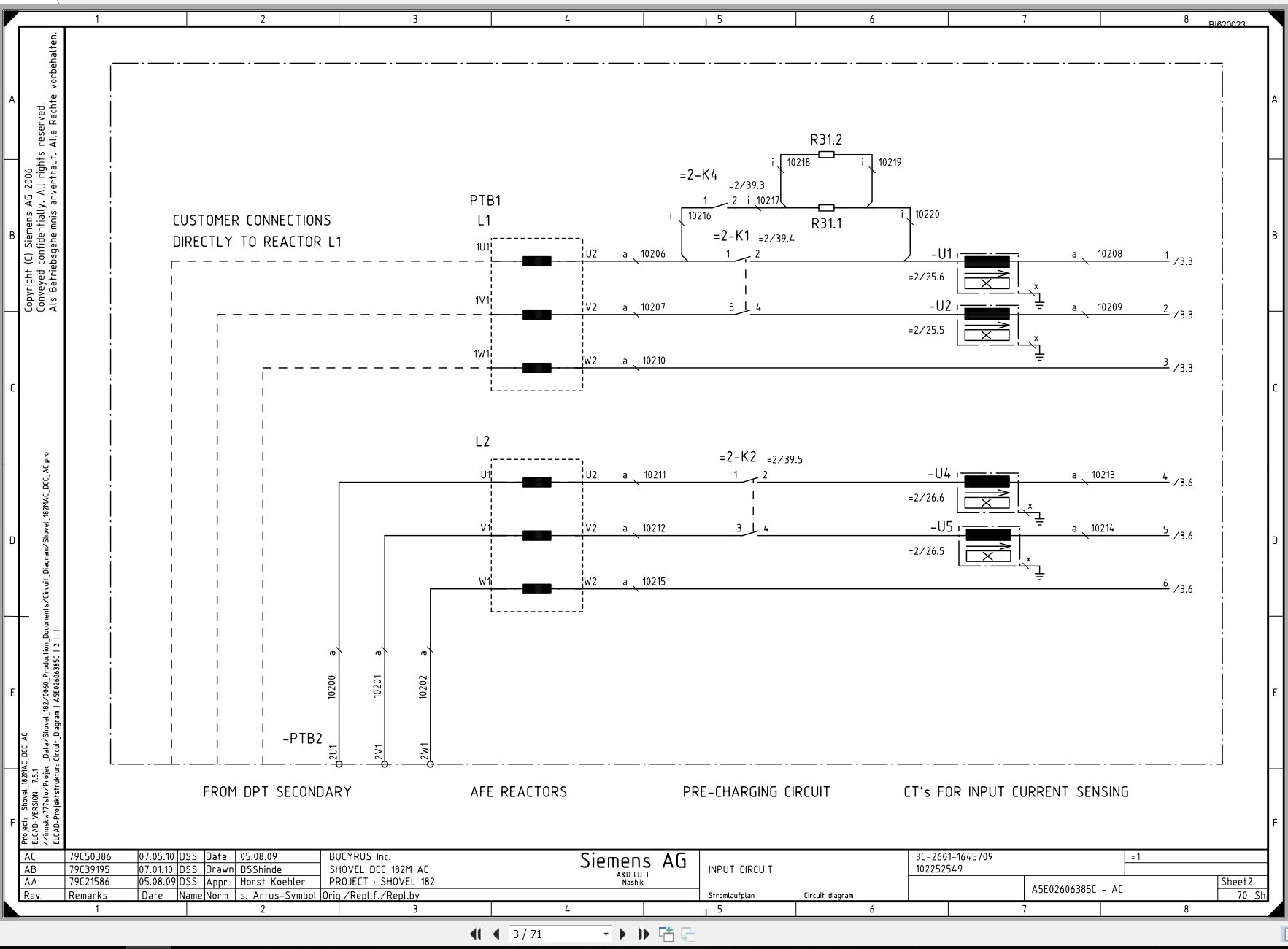 CAT Electric Rope Shovel 182M AC Electrical Schematic (2)