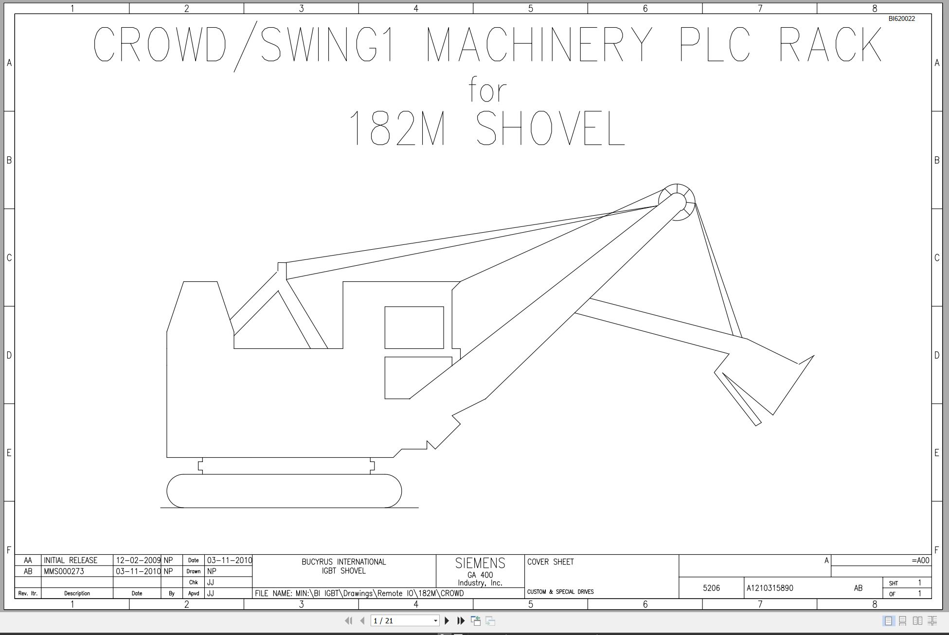 CAT Electric Rope Shovel 182M Electrical Schematic (2)