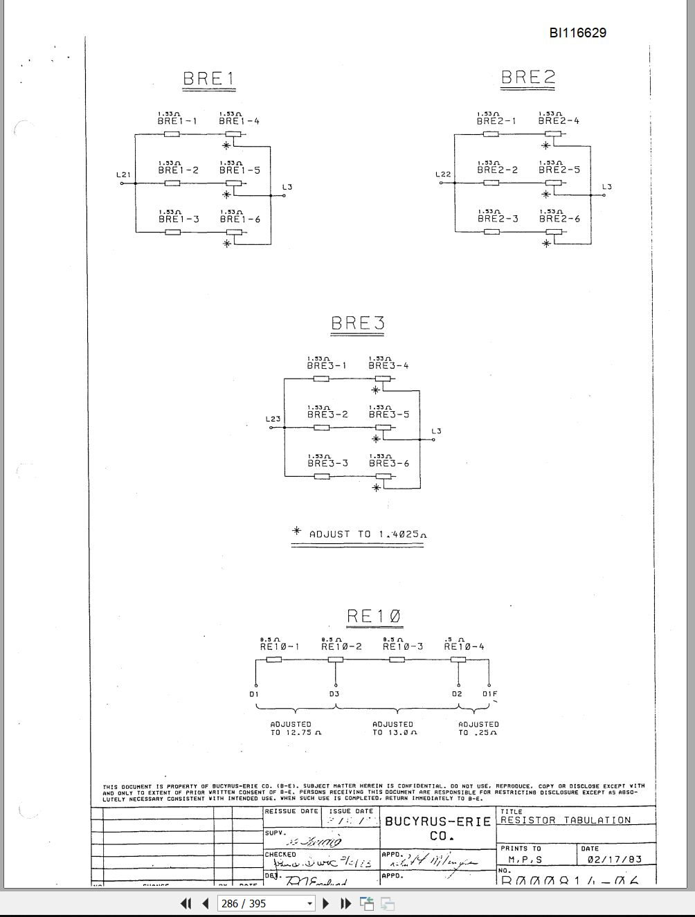 CAT Electric Rope Shovel 195B Electrical Schematic BI116629 00 (3)