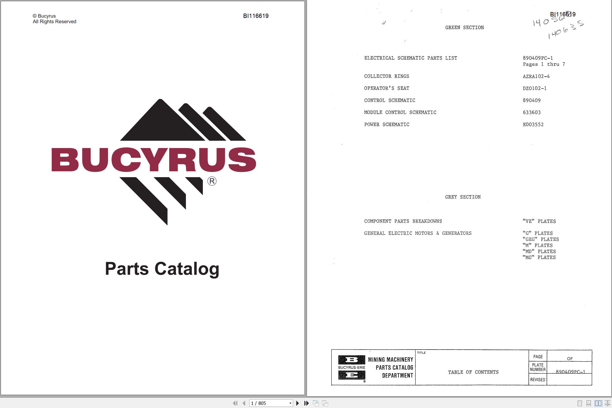 CAT Electric Rope Shovel 295B Parts Catalog (1)