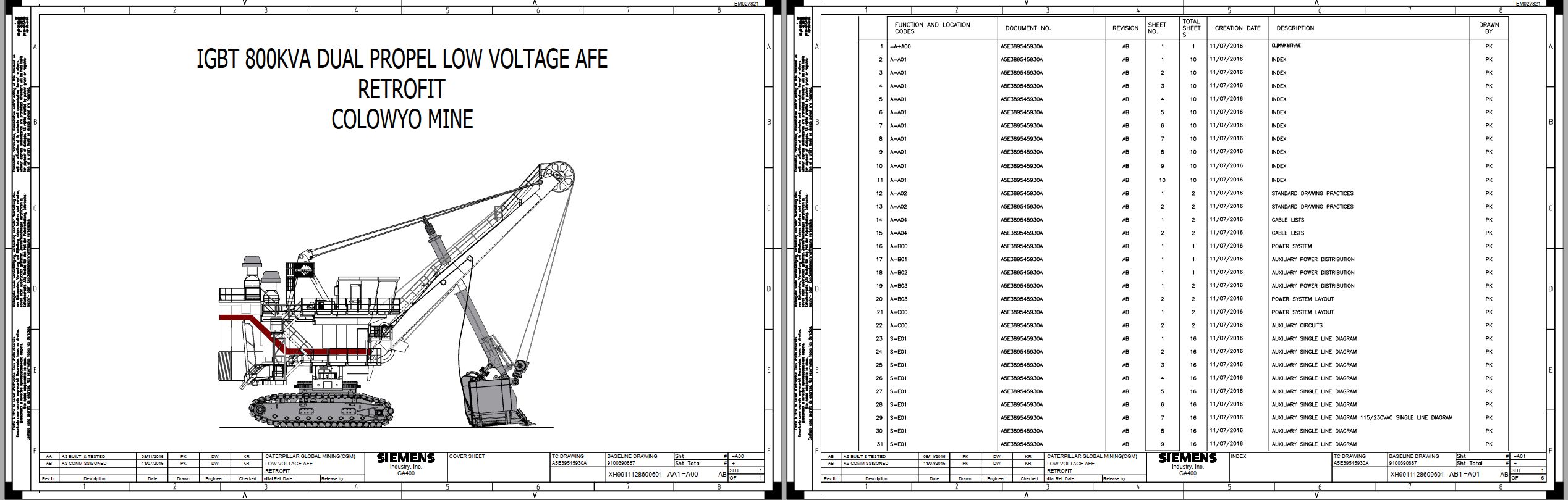 CAT Electric Rope Shovel 495B Electrical Schematic (1)