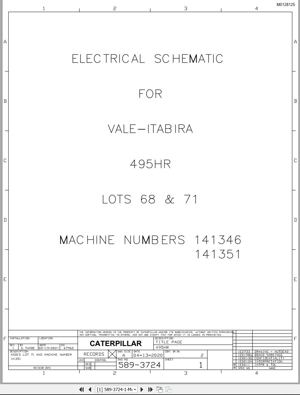 CAT Electric Rope Shovel 7295 Electrical Schematic (1)