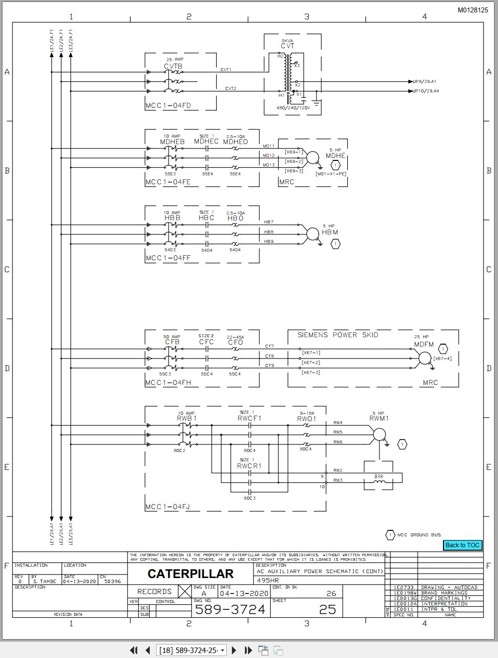 CAT Electric Rope Shovel 7295 Electrical Schematic (2)
